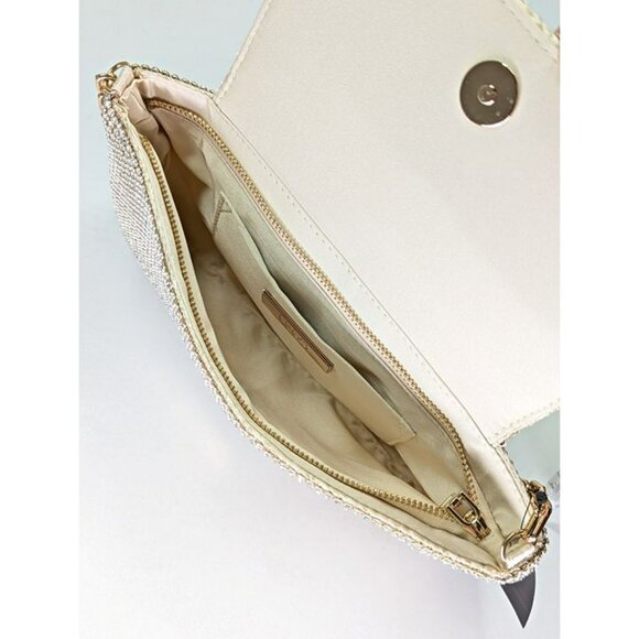 I.N.C. International Concepts Gold Mesh East West Baguette Bag (MSRP $100) - Picture 4 of 7